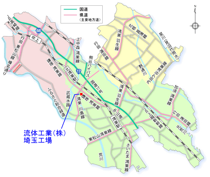 埼玉県鴻巣市　地図